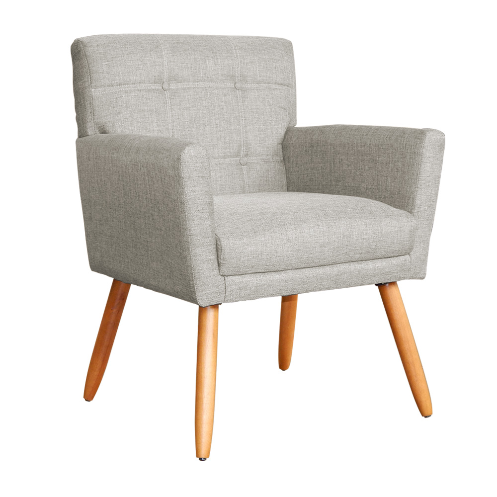 Poltrona Decorativa Onix Linho Bege
