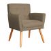 Poltrona Decorativa Onix Linho Marrom Claro