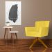 Poltrona Decorativa Onix Pés Giratório de Madeira Suede Amarelo