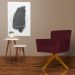 Poltrona Decorativa Onix Pés Giratório de Madeira Suede Bordô
