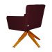 Poltrona Decorativa Onix Pés Giratório de Madeira Suede Bordô