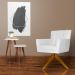 Poltrona Decorativa Onix Pés Giratório de Madeira Suede Branco