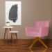 Poltrona Decorativa Onix Pés Giratório de Madeira Suede Rosa