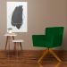 Poltrona Decorativa Onix Pés Giratório de Madeira Suede Verde