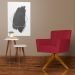 Poltrona Decorativa Onix Pés Giratório de Madeira Suede Vermelho
