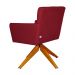 Poltrona Decorativa Onix Pés Giratório de Madeira Suede Vermelho