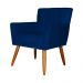 Poltrona Decorativa Onix Suede Azul Marinho - DS Móveis