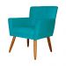 Poltrona Decorativa Onix Suede Azul Turquesa - DS Móveis