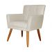 Poltrona Decorativa Onix Suede Bege - DS Estofados