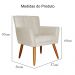 Poltrona Decorativa Onix Suede Bege - DS Estofados