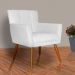 Poltrona Decorativa Onix Suede Branco - DS Estofados