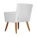 Poltrona Decorativa Onix Suede Branco - DS Estofados