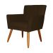 Poltrona Decorativa Onix Suede Marrom - DS Móveis