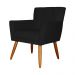 Poltrona Decorativa Onix Suede Preto - DS Móveis