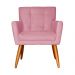 Poltrona Decorativa Onix Suede Rosa - DS Móveis