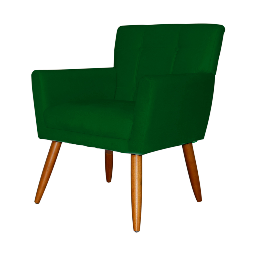 Poltrona Decorativa Onix Suede Verde - DS Estofados