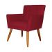 Poltrona Decorativa Onix Suede Vermelho - DS Móveis