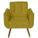 Poltrona Decorativa Pés Palito Agata Suede Amarelo - DS Estofados