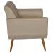 Poltrona Decorativa Pés Palito Agata Suede Bege - DS Estofados