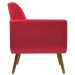 Poltrona Decorativa Pés Palito Agata Suede Vermelho - DS Estofados