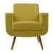 Poltrona Decorativa Pés Palito Cristal Suede Amarelo - DS Estofados