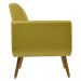 Poltrona Decorativa Pés Palito Cristal Suede Amarelo - DS Estofados