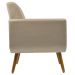 Poltrona Decorativa Pés Palito Cristal Suede Bege - DS Estofados