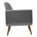 Poltrona Decorativa Pés Palito Cristal Suede Cinza - DS Estofados