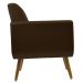 Poltrona Decorativa Pés Palito Cristal Suede Marrom - DS Estofados