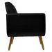 Poltrona Decorativa Pés Palito Cristal Suede Preto - DS Estofados