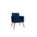 Poltrona Decorativa Pés Palito Nina Encosto Estilo Capitonê Azul Marinho - DS Móveis