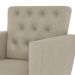 Poltrona Decorativa Pés Palito Nina Encosto Estilo Capitonê Suede Bege - DS Estofados