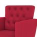 Poltrona Decorativa Pés Palito Nina Encosto Estilo Capitonê Vermelho - DS Móveis
