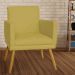 Poltrona Decorativa Pés Palito Nina Estilo Matelassê Amarelo - DS Estofados