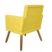 Poltrona Decorativa Pés Palito Nina Estilo Matelassê Amarelo - DS Estofados