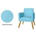 Poltrona Decorativa Pés Palito Nina Estilo Matelassê Azul Turquesa - DS Estofados