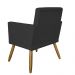 Poltrona Decorativa Pés Palito Nina Estilo Matelassê Preto - DS Estofados