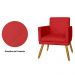 Poltrona Decorativa Pés Palito Nina Estilo Matelassê Vermelho - DS Estofados