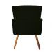 Poltrona Decorativa Pés Palito Nina Plus Suede Preto - DS Móveis