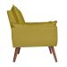 Poltrona Decorativa Pés Trapézio Opala Suede Amarelo - DS Estofados