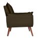 Poltrona Decorativa Pés Trapézio Opala Suede Marrom - DS Estofados