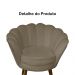 Poltrona Decorativa Pétala Pés Palito Suede Capuccino - DS Estofados