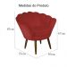 Poltrona Decorativa Pétala Pés Palito Suede Vermelho - DS Estofados