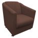 Poltrona Decorativa Tilla Pés Cromado Suede Marrom - DS Móveis