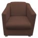 Poltrona Decorativa Tilla Pés Cromado Suede Marrom - DS Móveis