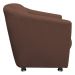 Poltrona Decorativa Tilla Pés Cromado Suede Marrom - DS Móveis