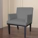 Poltrona Decorativa Vitória Sala e Recepção Com Base de Madeira Suede Cinza - DS Estofados