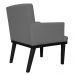 Poltrona Decorativa Vitória Sala e Recepção Com Base de Madeira Suede Cinza - DS Estofados