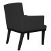 Poltrona Decorativa Vitória Sala e Recepção Com Base de Madeira Suede Preto - DS Estofados