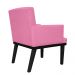Poltrona Decorativa Vitória Sala e Recepção Com Base de Madeira Suede Rosa - DS Estofados